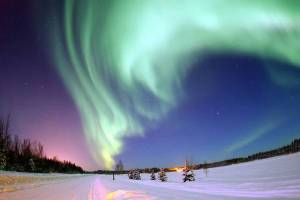 Un'aurora boreale, simbolo del nord estremo per gli europei